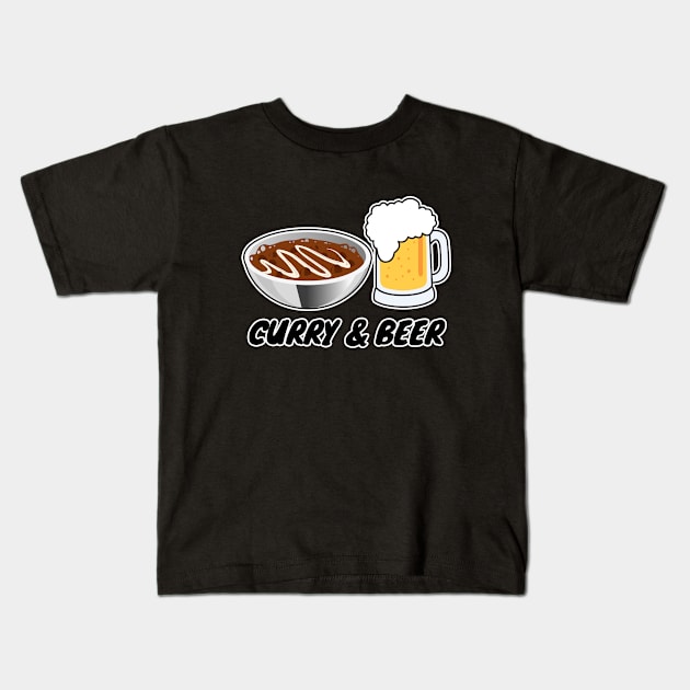 Curry And Beer Kids T-Shirt by LunaMay